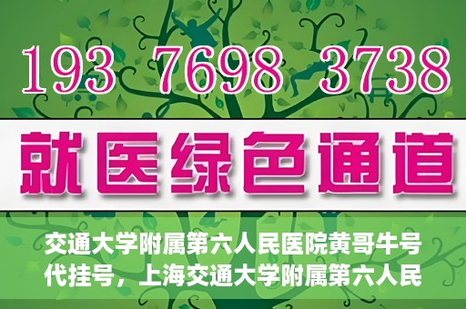 交通大学附属第六人民医院黄哥牛号代挂号，上海交通大学附属第六人民医院黄哥牛号代挂号攻略