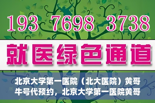北京大学第一医院（北大医院）黄哥牛号代预约，北京大学第一医院黄哥牛号预约服务解析