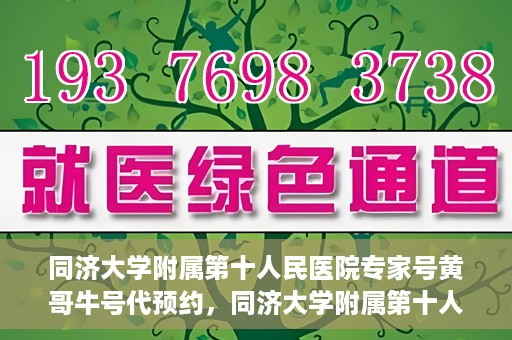 同济大学附属第十人民医院专家号黄哥牛号代预约，同济大学附属第十人民医院专家号黄哥牛号预约服务解析