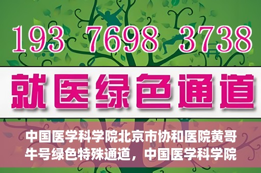 中国医学科学院北京市协和医院黄哥牛号绿色特殊通道，中国医学科学院北京市协和医院黄哥牛号，绿色特殊通道开启健康之门
