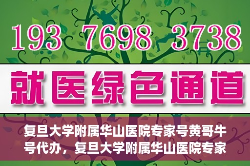 复旦大学附属华山医院专家号黄哥牛号代办，复旦大学附属华山医院专家号代办服务揭秘，黄哥牛号助您轻松预约专家号