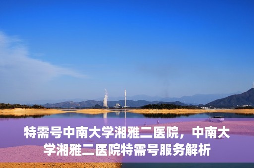特需号中南大学湘雅二医院，中南大学湘雅二医院特需号服务解析