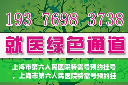 上海市第六人民医院特需号预约挂号，上海市第六人民医院特需号预约挂号攻略与指南