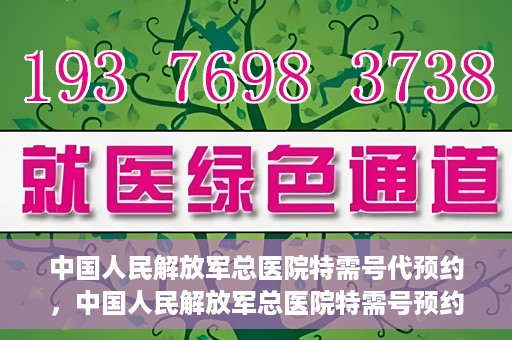 中国人民解放军总医院特需号代预约，中国人民解放军总医院特需号预约服务详解
