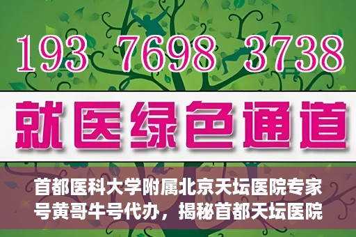 首都医科大学附属北京天坛医院专家号黄哥牛号代办，揭秘首都天坛医院专家号代办背后的故事，黄哥牛号如何助您轻松预约专家资源？
