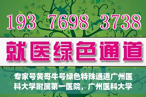 专家号黄哥牛号绿色特殊通道广州医科大学附属第一医院，广州医科大学附属第一医院开通绿色特殊通道，专家号黄哥牛号引领医疗新风尚