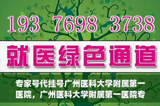 专家号代挂号广州医科大学附属第一医院，广州医科大学附属第一医院专家号代挂号服务详解