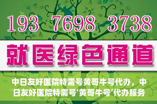 中日友好医院特需号黄哥牛号代办，中日友好医院特需号‘黄哥牛号’代办服务解析