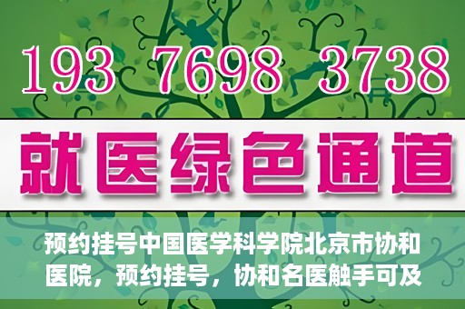 预约挂号中国医学科学院北京市协和医院，预约挂号，协和名医触手可及，中国医学科学院北京市协和医院就医指南