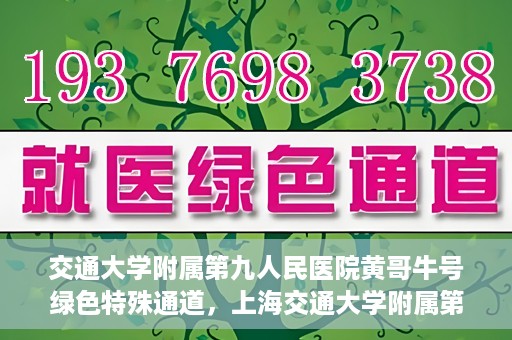 交通大学附属第九人民医院黄哥牛号绿色特殊通道，上海交通大学附属第九人民医院黄哥牛号，绿色特殊通道开启健康之门