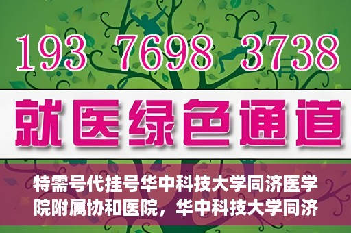 特需号代挂号华中科技大学同济医学院附属协和医院，华中科技大学同济医学院附属协和医院特需号代挂号服务解析