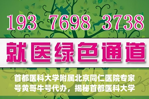 首都医科大学附属北京同仁医院专家号黄哥牛号代办，揭秘首都医科大学附属北京同仁医院专家号，黄哥牛号代办背后的故事
