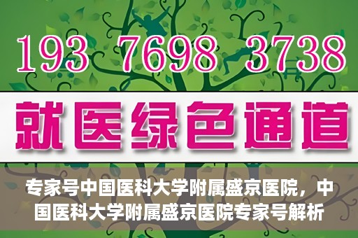 专家号中国医科大学附属盛京医院，中国医科大学附属盛京医院专家号解析