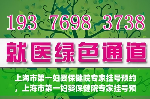 上海市第一妇婴保健院专家挂号预约，上海市第一妇婴保健院专家挂号预约攻略与指南