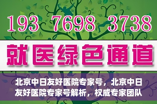 北京中日友好医院专家号，北京中日友好医院专家号解析，权威专家团队深度解读健康疑难杂症之道