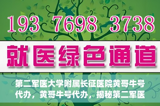 第二军医大学附属长征医院黄哥牛号代办，黄哥牛号代办，揭秘第二军医大学附属长征医院的医疗服务新篇章