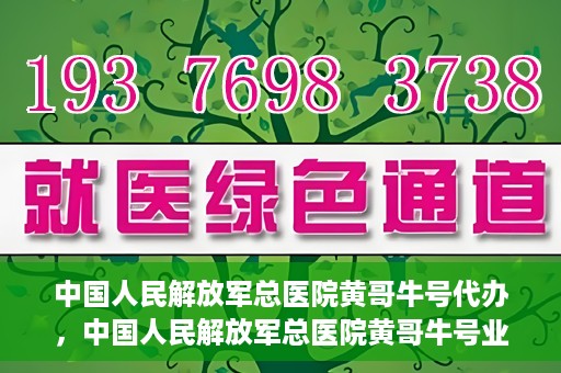中国人民解放军总医院黄哥牛号代办，中国人民解放军总医院黄哥牛号业务代办揭秘