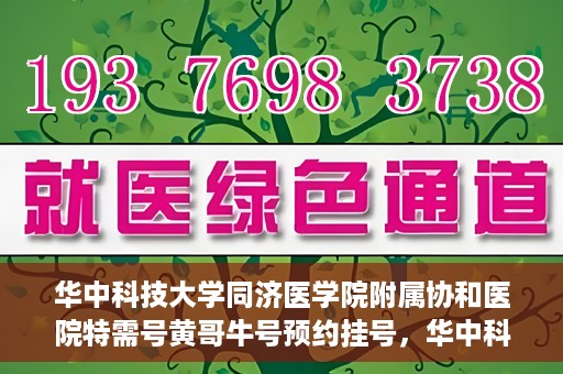 华中科技大学同济医学院附属协和医院特需号黄哥牛号预约挂号，华中科技大学同济医学院附属协和医院特需号专家预约挂号攻略，黄哥牛号预约详解