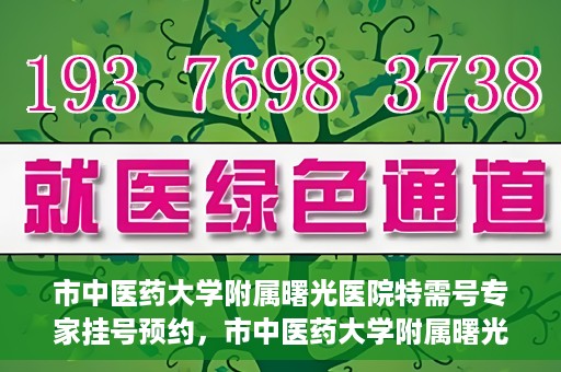 市中医药大学附属曙光医院特需号专家挂号预约，市中医药大学附属曙光医院特需号专家挂号预约攻略解析