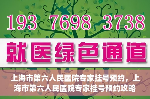 上海市第六人民医院专家挂号预约，上海市第六人民医院专家挂号预约攻略，一站式解决您的就医需求