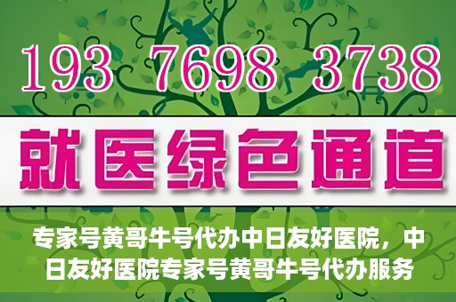 专家号黄哥牛号代办中日友好医院，中日友好医院专家号黄哥牛号代办服务详解