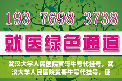 武汉大学人民医院黄哥牛号代挂号，武汉大学人民医院黄哥牛号代挂号，便捷就医背后的故事