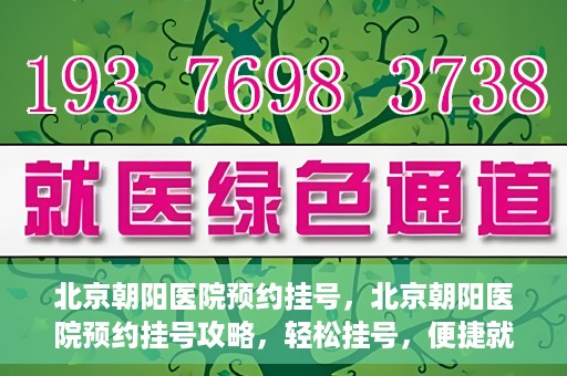 北京朝阳医院预约挂号，北京朝阳医院预约挂号攻略，轻松挂号，便捷就医
