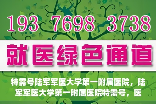 特需号陆军军医大学第一附属医院，陆军军医大学第一附属医院特需号，医疗服务的精英力量