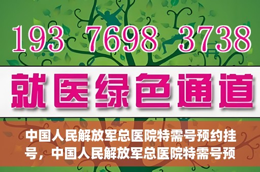 中国人民解放军总医院特需号预约挂号，中国人民解放军总医院特需号预约挂号服务详解