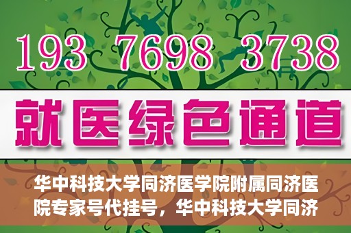 华中科技大学同济医学院附属同济医院专家号代挂号，华中科技大学同济医院专家号代挂号服务解析