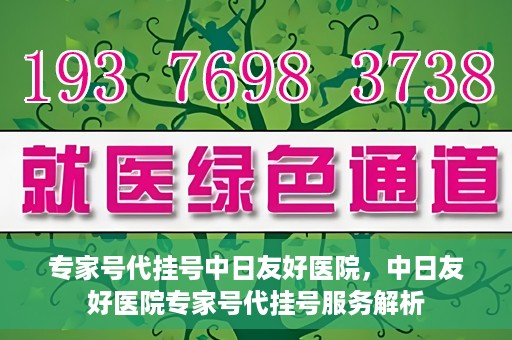 专家号代挂号中日友好医院，中日友好医院专家号代挂号服务解析