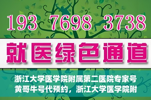 浙江大学医学院附属第二医院专家号黄哥牛号代预约，浙江大学医学院附属第二医院专家号预约服务解析，黄哥牛号代预约详解