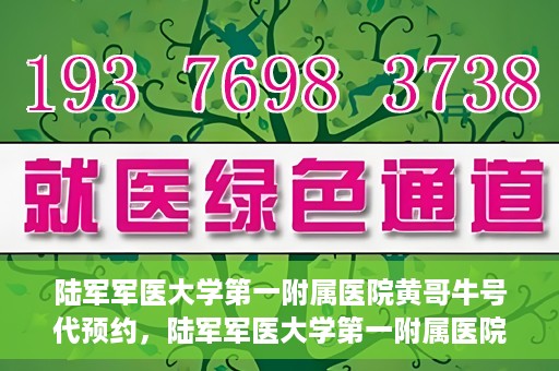 陆军军医大学第一附属医院黄哥牛号代预约，陆军军医大学第一附属医院预约系统升级，黄哥牛号预约服务上线