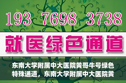 东南大学附属中大医院黄哥牛号绿色特殊通道，东南大学附属中大医院黄哥牛号，绿色特殊通道开启生命之门