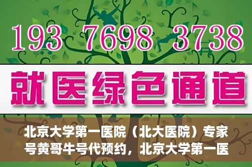北京大学第一医院（北大医院）专家号黄哥牛号代预约，北京大学第一医院专家号预约服务解析，黄哥牛号预约攻略揭秘