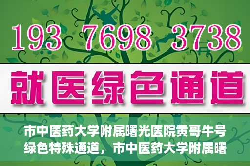 市中医药大学附属曙光医院黄哥牛号绿色特殊通道，市中医药大学附属曙光医院黄哥牛号，绿色特殊通道开启健康之门