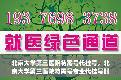 北京大学第三医院特需号代挂号，北京大学第三医院特需号专业代挂号服务解析