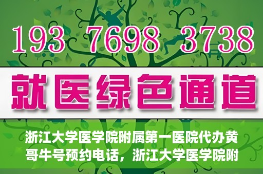 浙江大学医学院附属第一医院代办黄哥牛号预约电话，浙江大学医学院附属第一医院预约挂号电话代办服务黄哥牛号预约攻略