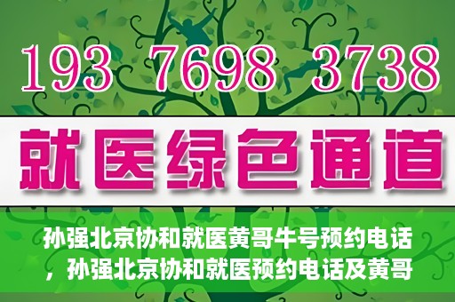 孙强北京协和就医黄哥牛号预约电话，孙强北京协和就医预约电话及黄哥牛号预约攻略