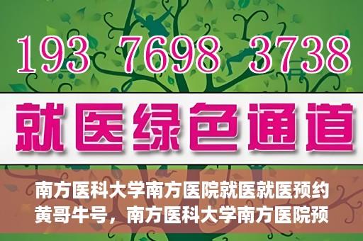 南方医科大学南方医院就医就医预约黄哥牛号，南方医科大学南方医院预约就医攻略，黄哥牛号助您轻松挂号就医
