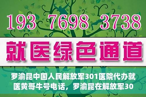 罗渝昆中国人民解放军301医院代办就医黄哥牛号电话，罗渝昆在解放军301医院就医助手黄哥牛联系方式揭秘，就医代办服务新动向
