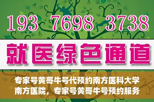 专家号黄哥牛号代预约南方医科大学南方医院，专家号黄哥牛号预约服务在南方医科大学南方医院启动