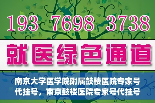 南京大学医学院附属鼓楼医院专家号代挂号，南京鼓楼医院专家号代挂号服务解析