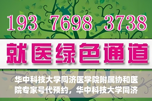 华中科技大学同济医学院附属协和医院专家号代预约，华中科技大学同济医学院附属协和医院专家号预约代办服务解析