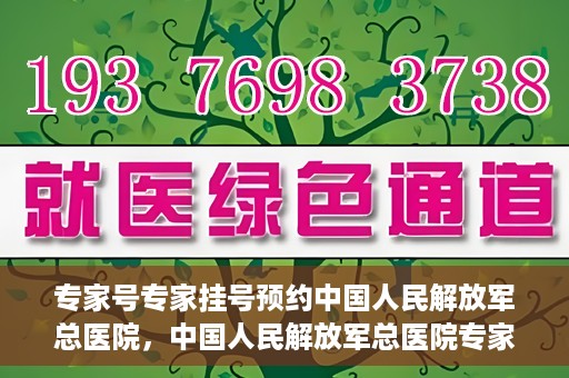 专家号专家挂号预约中国人民解放军总医院，中国人民解放军总医院专家号预约挂号攻略，专业医疗，一键预约