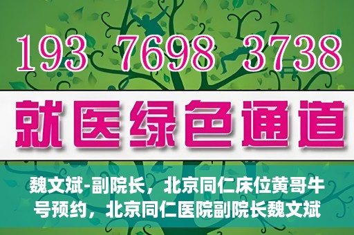 魏文斌-副院长，北京同仁床位黄哥牛号预约，北京同仁医院副院长魏文斌揭秘床位预约秘籍——黄哥牛号预约攻略