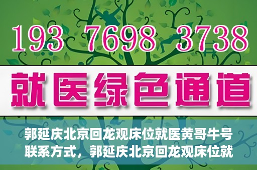 郭延庆北京回龙观床位就医黄哥牛号联系方式，郭延庆北京回龙观床位就医攻略，黄哥牛号联系方式揭秘