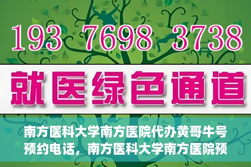 南方医科大学南方医院代办黄哥牛号预约电话，南方医科大学南方医院预约挂号代办服务联系方式揭晓，黄哥牛号预约电话揭秘