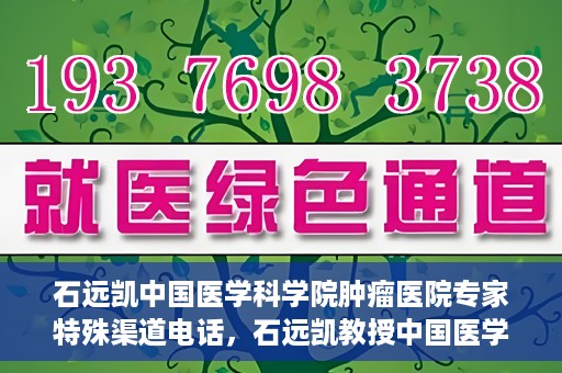 石远凯中国医学科学院肿瘤医院专家特殊渠道电话，石远凯教授中国医学科学院肿瘤医院专家专线揭秘