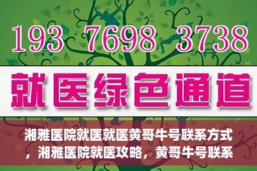 湘雅医院就医就医黄哥牛号联系方式，湘雅医院就医攻略，黄哥牛号联系方式揭秘